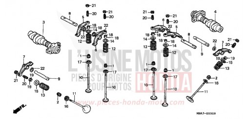 ALBERO A CAMME/VALVOLA VT750C2V di 1997
